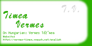 timea vermes business card